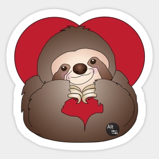 Hand Heart Sloth Sticker